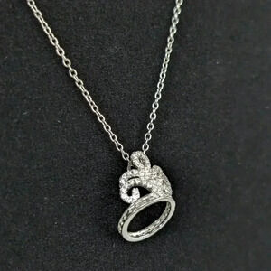 Vintage Tiny Tiara Pendant Necklace